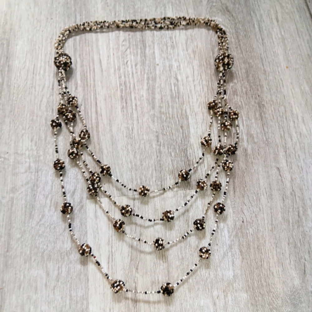 17" seed bead necklace